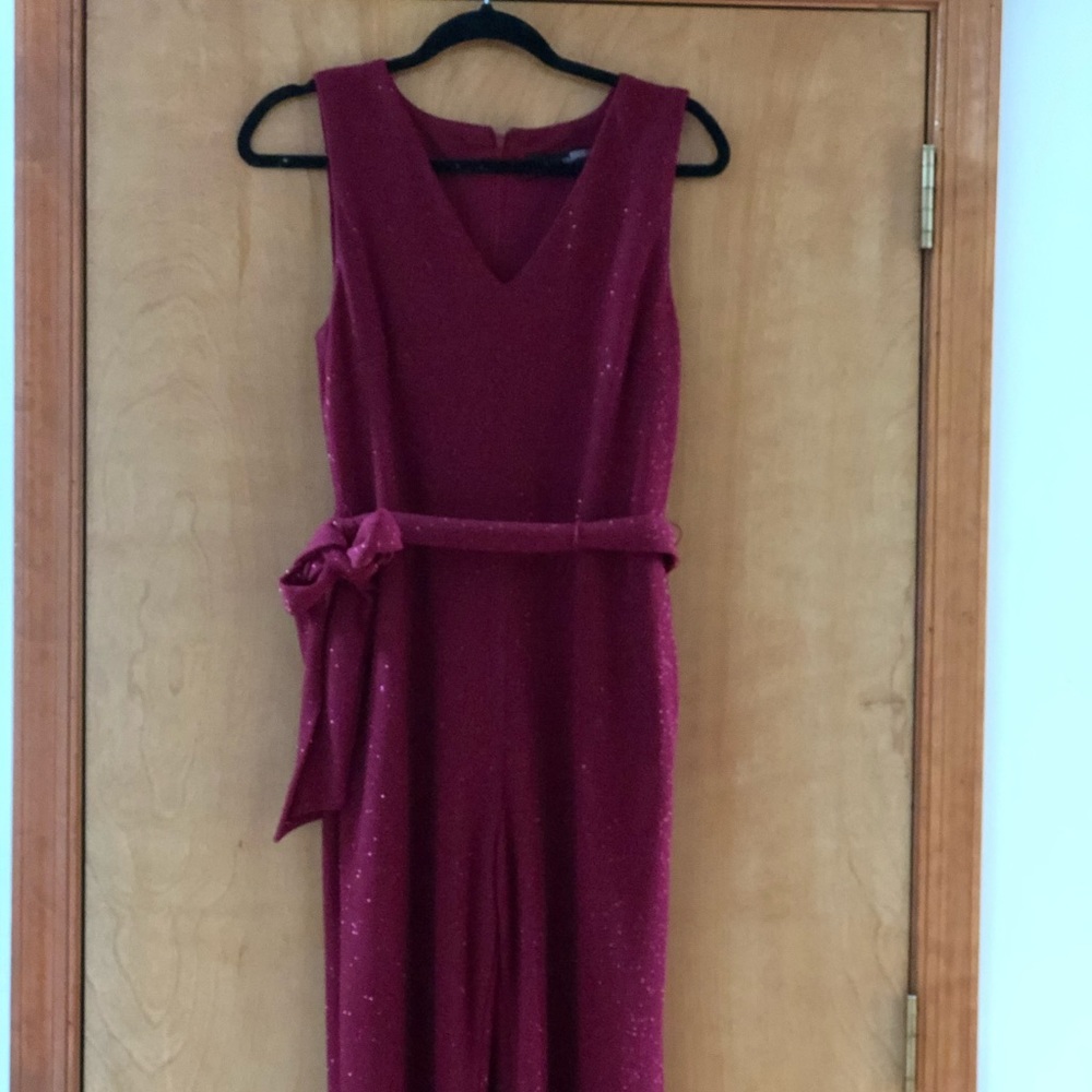 Ivanka Trump red glittery jumpsuit